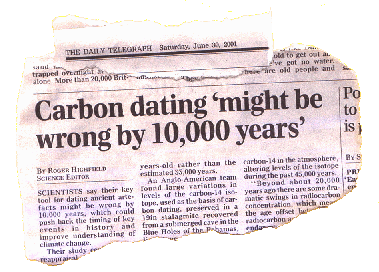 radiocarbon dating inaccuracies