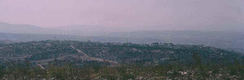 Jenin   seen from Mt Gilboa after is was alleged to have been flattened