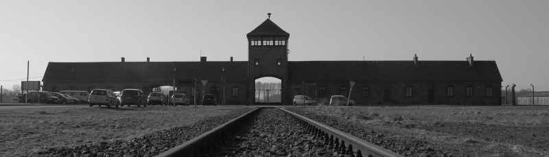 The gateway of Auschwitz 2 Birkenau
