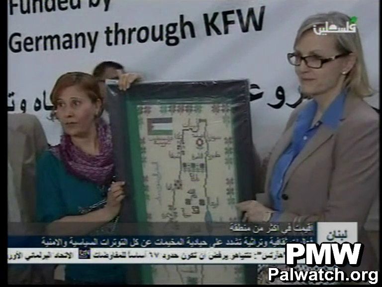 UNRWA representative poses with map that presents all of Israel as 