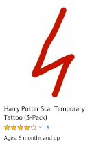 Amazon transfer for Harry Potter's scar